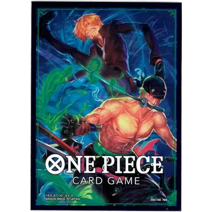 Bandai One Piece Card Game - Official Sleeves Set No. 5 - Zorro & Sanji, 70 hochwertige Schutzhüllen