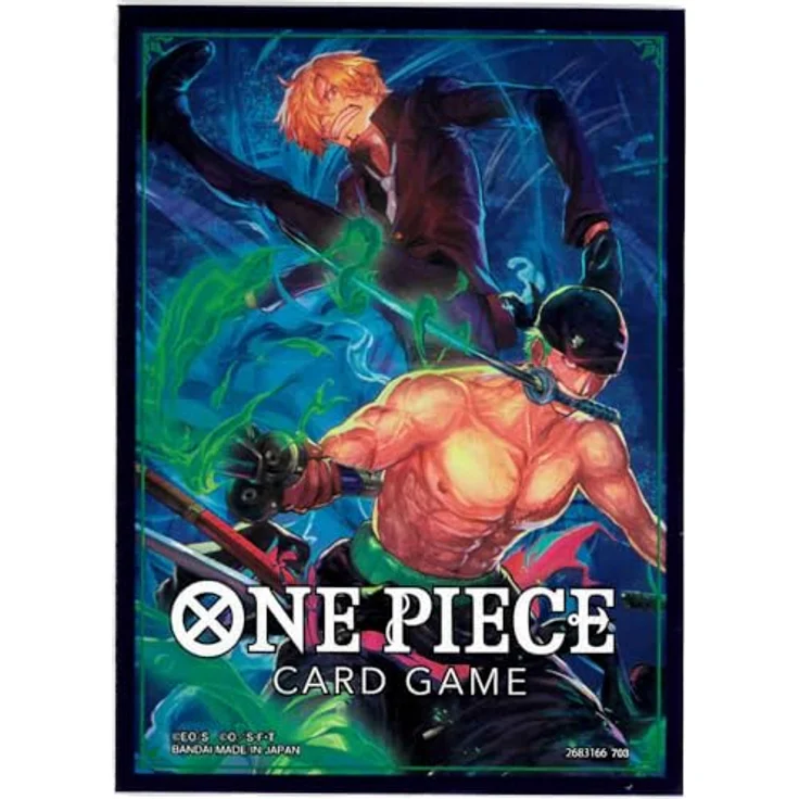 Bandai One Piece Card Game - Official Sleeves Set No. 5 - Zorro & Sanji, 70 hochwertige Schutzhüllen