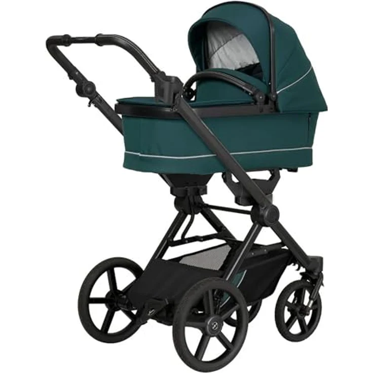 Hartan Kinderwagenset IVY GTR, 3-teiliges Outdoorset in Petrol, mit Federung, 5-Punkte-Gurt und klappbarer Fußstütze, Made in Germany – Bild 4