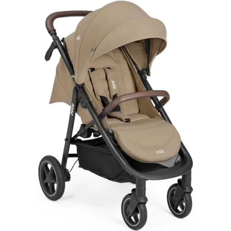 Joie Mytrax Pro Sport-Kinderwagen, bis 22 kg, mit Liegefunktion, höhenverstellbarem Regenschutz und Toffee-Farbe