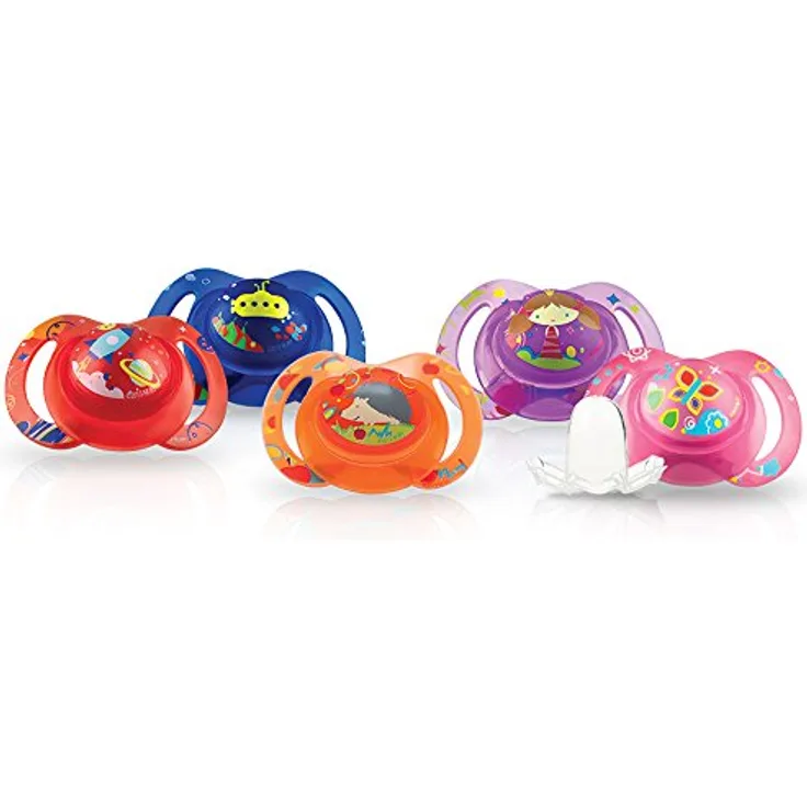 Nuby Bowtie Klassischer Schnuller, oval, 6-12 Monate