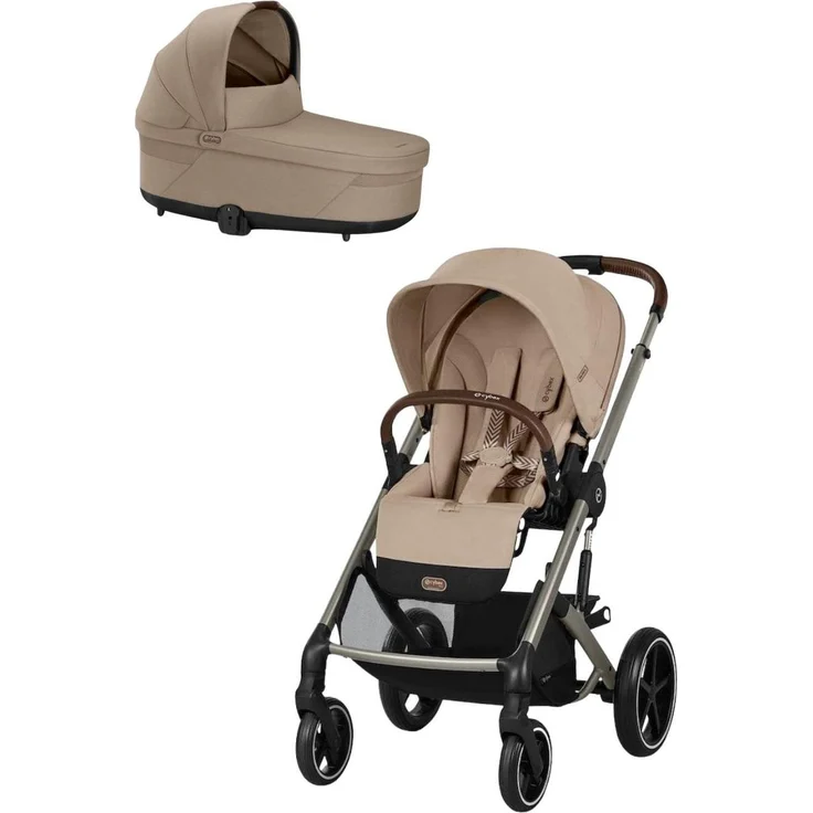 Cybex Balios S Lux, 2in1 Kombikinderwagen inkl. Babywanne, robust und komfortabel, schwarz