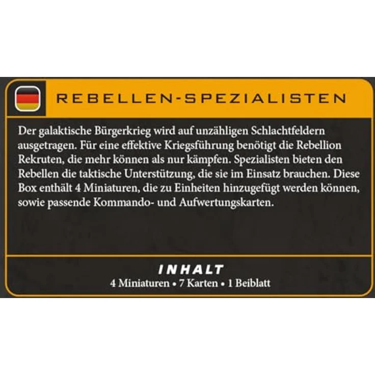Chaosium Inc. Star Wars Legion Rebel Specialists, Miniaturen Spiel Erweiterung mit 4 strategischen Miniaturen und Kommando-Karten, EN Version – Bild 5