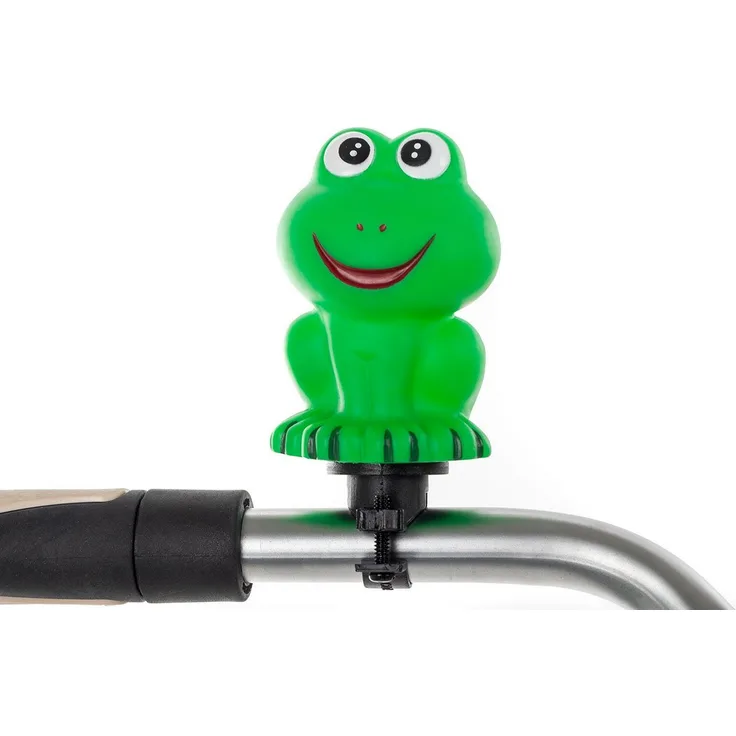 Chirp Fahrradklingel Kinderhupe Frosch, universelle Lenkerklemmung, kinderleicht bedienbar, lustiges Design, ca. 6 x 10 cm, Gewicht ca. 100 g