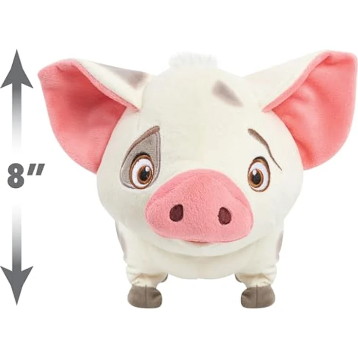 Just Play Disney Princess Moana Walk & Snort Pua Plüschtier, 20 cm, superweicher Stoff, Geräusche, Bewegung, Schwein, Kinderspielzeug, ab 3 Jahren, rosa – Bild 5