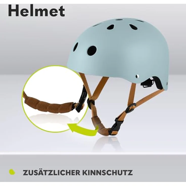 Lionelo Helmet Kinderfahrradhelm, verstellbar 50-56 cm, Intertek zertifiziert, Kinnschutz, Größe S, für Mädchen und Jungen – Bild 5