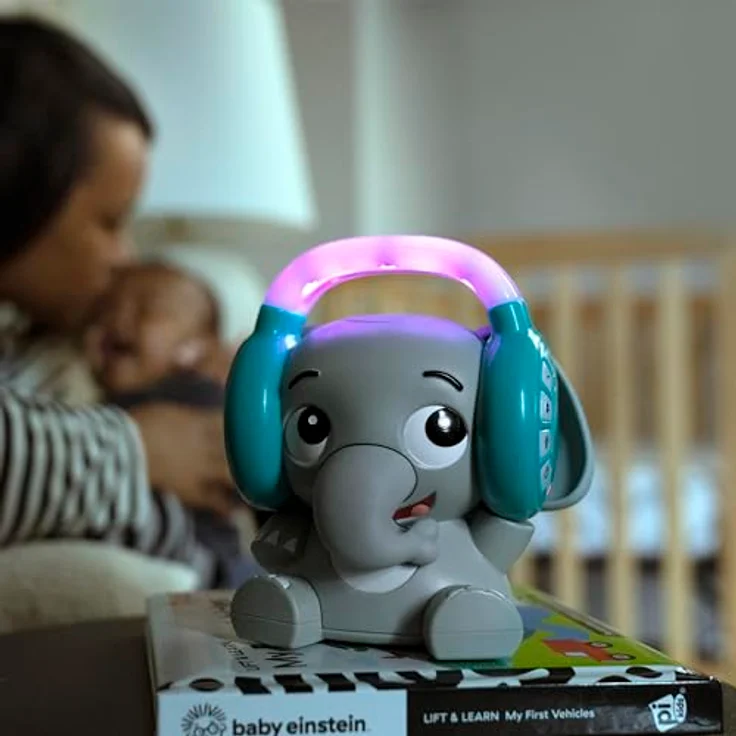 Baby Einstein Earl der Elefant Bluetooth Sound Machine, Musikanlage + Nachtlicht, Baby bis Kleinkind, mit 10 klassischen Melodien und 6 sanften Klängen – Bild 3
