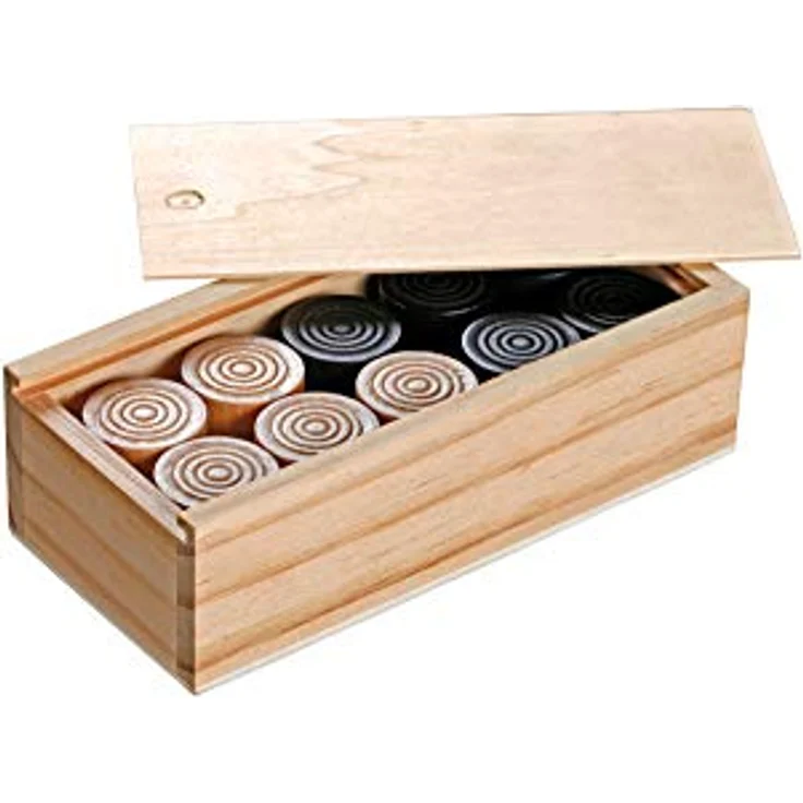 Philos 3052 - Dame und Mühle Spielsteine, 30 mm,3 Jahre to 99 Jahre, Holz – Bild 1