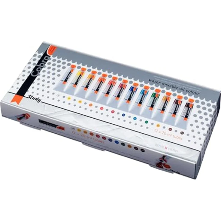 Talens Cobra Study Set, Malfarben 12 x 20 ml, schützend und kompakt – Bild 1