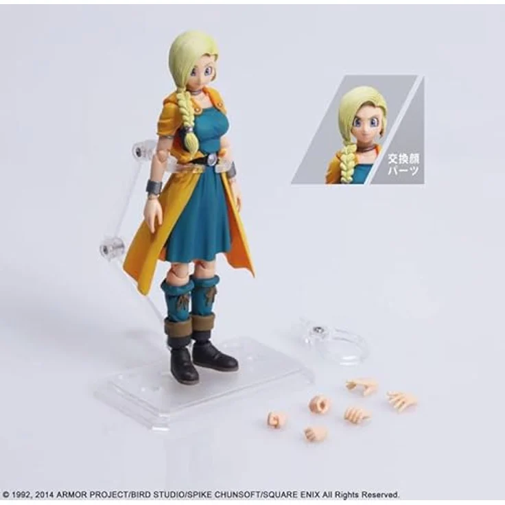 Square Enix Dragon Quest V The Hand of the Heavenly Bride Bring Arts Actionfigur Bianca, 13 cm mit Austauschköpfen, Limited Edition – Bild 2
