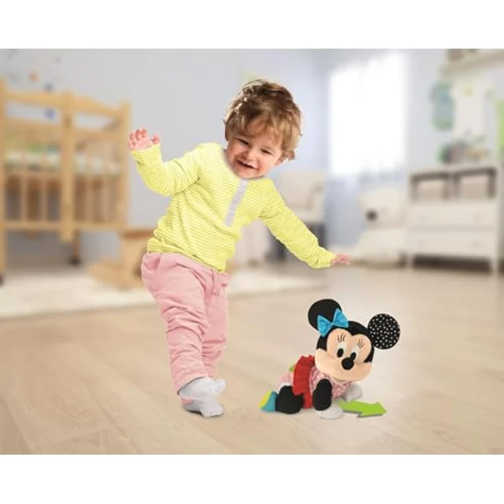 Clementoni® Plüschfigur Disney Baby, Minnie - Krabbel mit mir, interaktive Melodien und Tierlaute, mit Sound – Bild 6