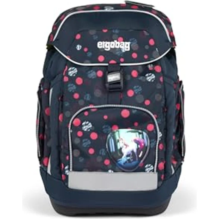 ergobag Schulrucksack Maxi (5tlg), aus recycelten PET-Flaschen, inklusive Federmäppchen, Schlamperrolle und Sportrucksack, grau – Bild 3