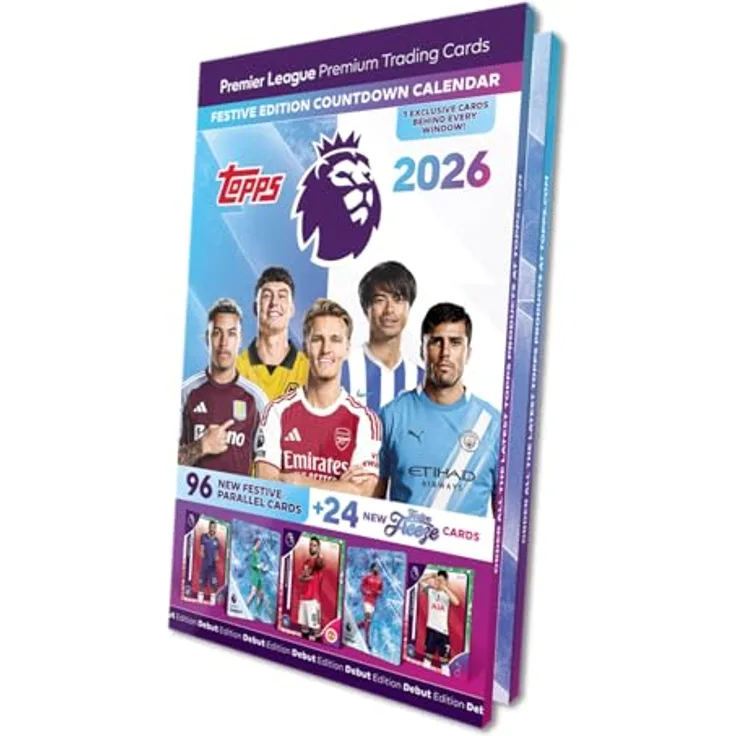 Topps Premier League 2026 Sammelkarten-Kollektion, Countdown-Kalender für Sammler