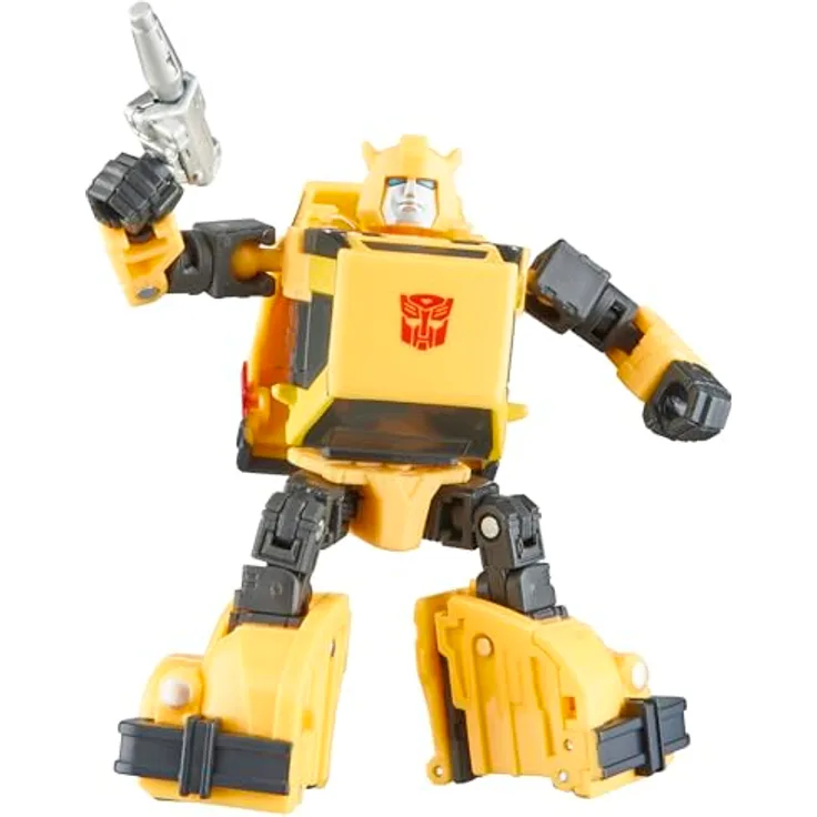 Transformers Studio Series Deluxe 86-29 Bumblebee Action-Figur, 11,5 cm, verwandelt in Miniauto, inkl. Blaster und abnehmbarer Kulisse