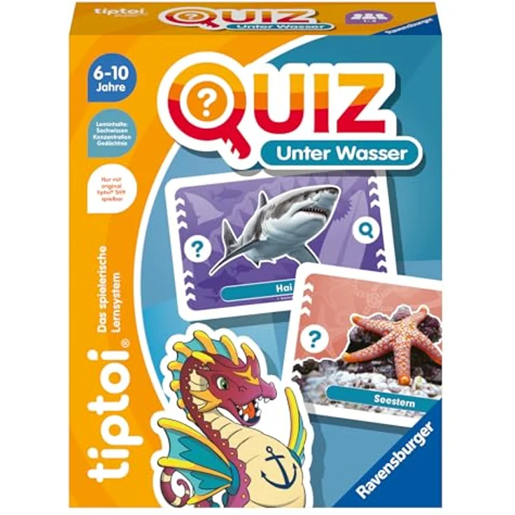 Ravensburger tiptoi® Quiz Unter Wasser, spannendes Lernspiel über die Unterwasserwelt, Made in Europe – Bild 1