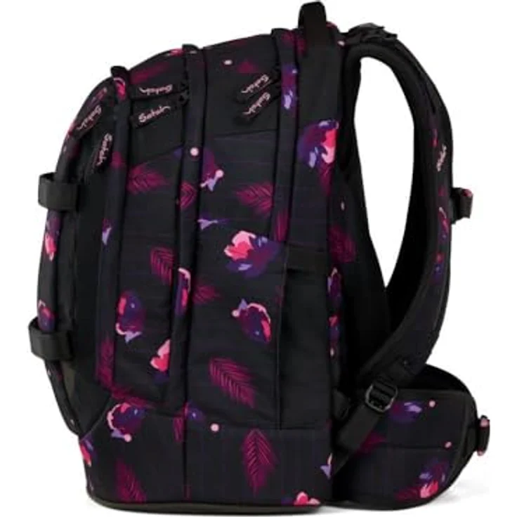 Satch pack Schulrucksack Set 2tlg. inkl. Schlamperbox, 30 Liter Volumen, innovatives 3D Soft-Mesh Rückensystem, Mystic Nights – Bild 3