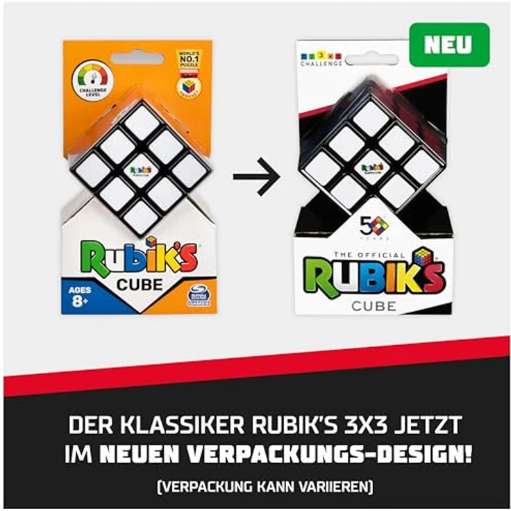 Rubik's 6063968 Cube, der originelle 3x3-Farbenwürfel mit klassischen Würfeln, 3x3, one Size – Bild 6