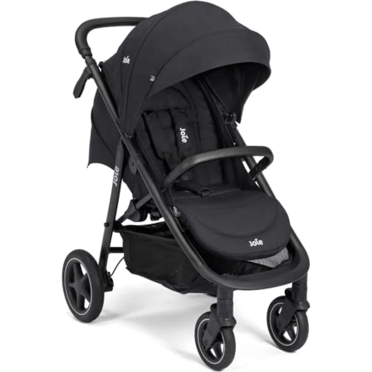 Joie Mytrax Pro Sport-Kinderwagen, bis 22 kg mit Liegefunktion, höhenverstellbarem Schieber und Regenschutz - Raven – Bild 1