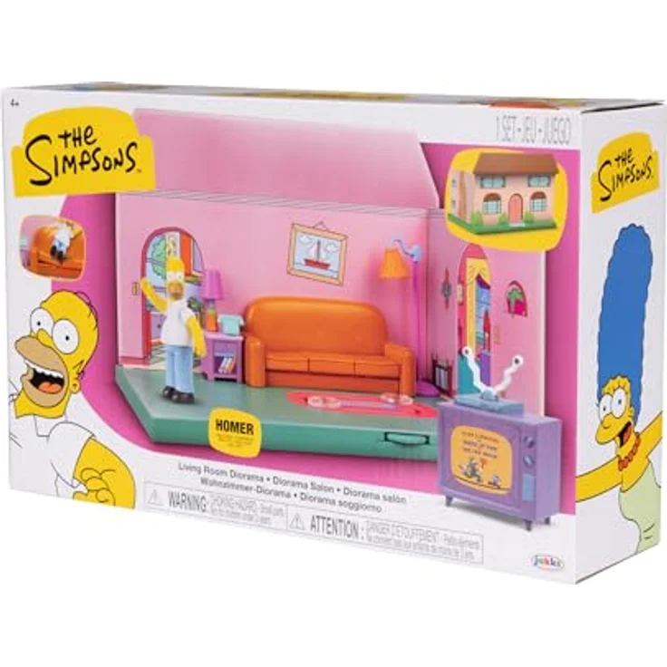 Jakks Pacific Simpsons Minifiguren Spielset Wohnzimmer, Diorama mit Zubehörteilen und ikonischem Design – Bild 8
