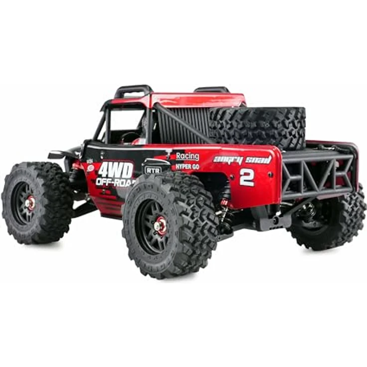 AMEWI Hyper GO Desert Buggy brushless 4WD 1:14 RTR schwarz/rot inkl. Ersatzteile + 2. Satz Räder, 55 km/h, 2S 3000 mAh LiPo Akku, Einsteiger – Bild 3