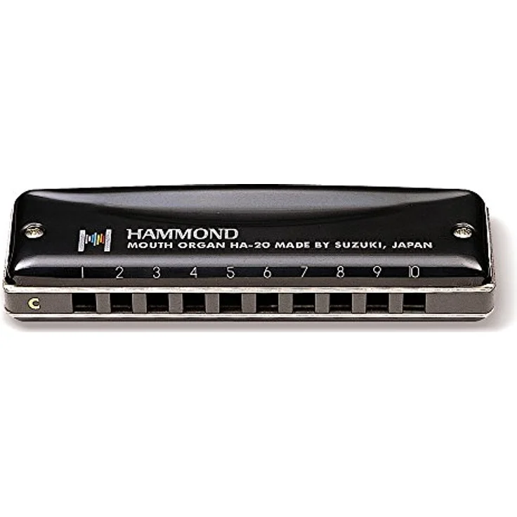 Suzuki Diatonic Harmonica Hammond HA-20 key of C, schwarz, HA-20-C – Bild 1