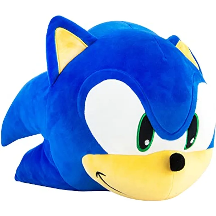 Club Mocchi Mocchi T12419 Sonic The Hedgehog 40cm, SEGA Merchandise Plüschtier Spielzeug, Dekokissen, Kuscheltier, Stofftier für Jungen und Mädchen, geeignet ab 3 Jahren +, Blue