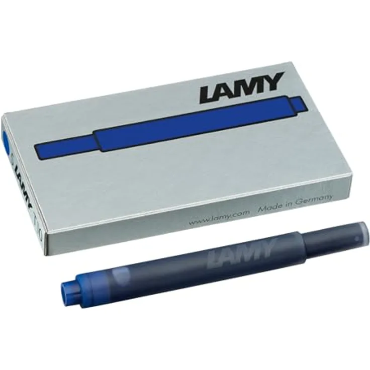 LAMY T10 Tinte Großraumpatrone, 5er Pack blau für Füllhalter mit großem Tintenvorrat