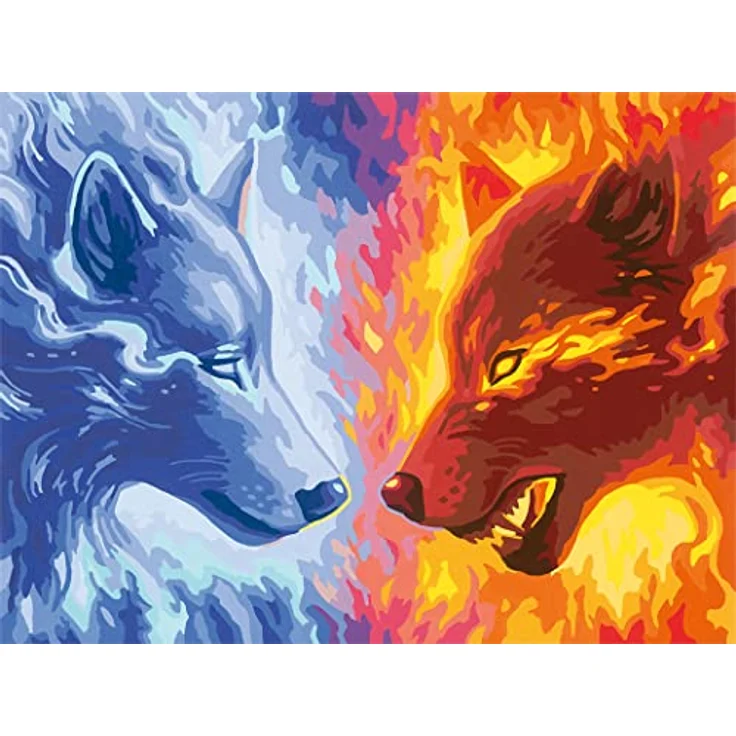 Ravensburger 23549 - CreArt, Malen nach Zahlen, Fire & Ice, 40x30cm, Malset – Bild 2