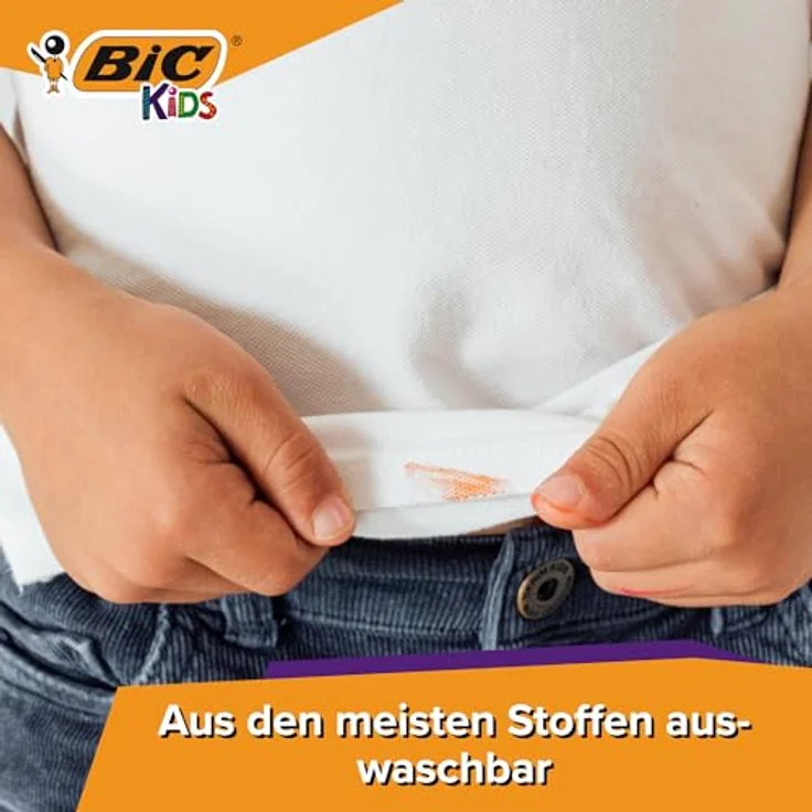 BIC Filzstift Fasermaler mit Pinselspitze, 10 leuchtende Farben für Kids, Visaquarelle – Bild 5