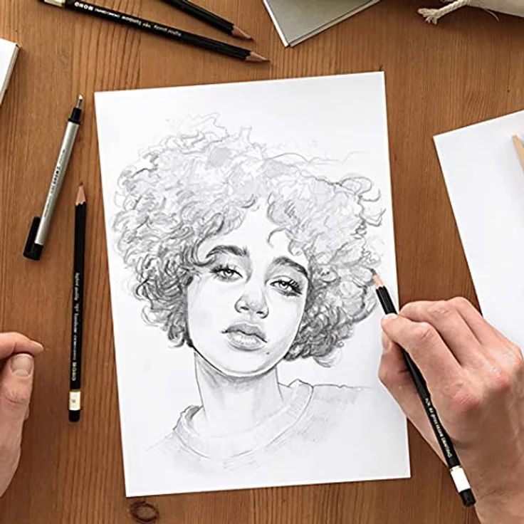 Tombow Mono-6PC-Zeichen Set, 6 Bleistifte und 1 Präzisionsradierer Zero MONO-6PC-SET, hochwertige Bleistifte mit unzerbrechlicher Graphitmine, inklusive nachfüllbarem Präzisionsradierer – Bild 2