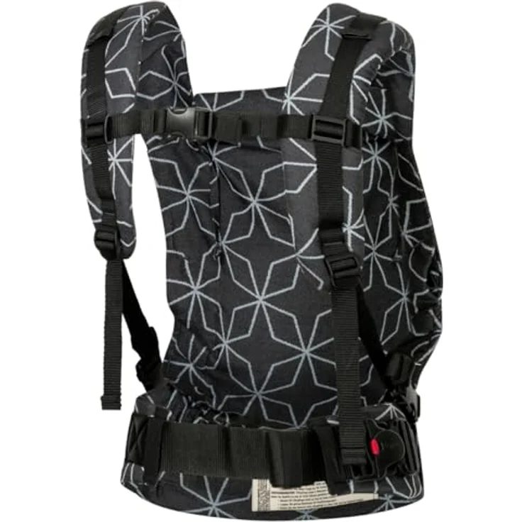 Hoppediz Babytrage Buckle, Vollschnallentrage ab Geburt (3,5 - 20 kg) mit verstellbarem Rückenteil und 2 Schnallen Optionen – Bild 2
