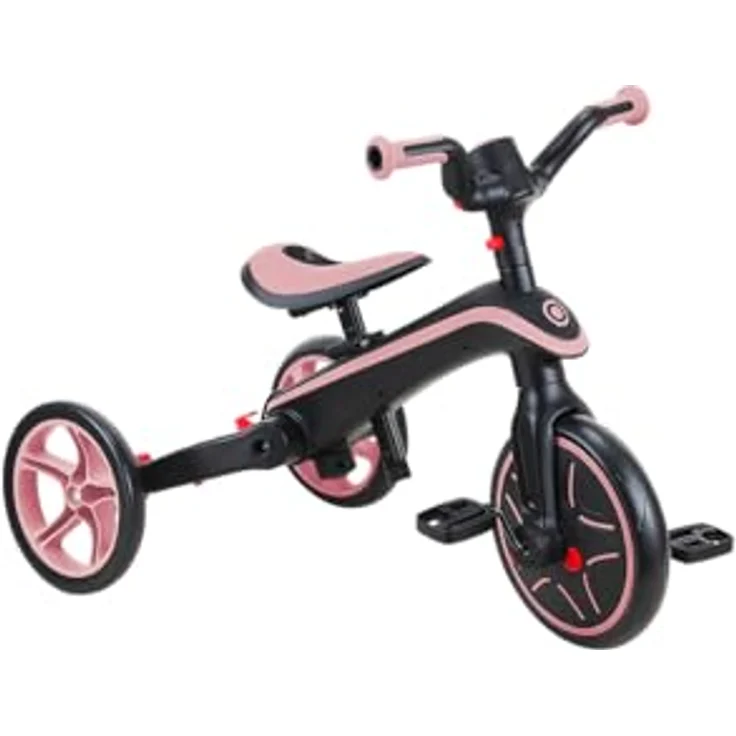 Globber Explorer Trike Foldable 4in1 Rosa - Kinderfahrzeug mit höhenverstellbarem TPR-Sitz, UV-Sonnenschutzdach und Sicherheitsgurt – Bild 5