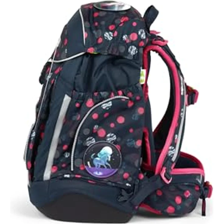 ergobag Schulrucksack Maxi (5tlg), aus recycelten PET-Flaschen, inklusive Federmäppchen, Schlamperrolle und Sportrucksack, grau – Bild 4