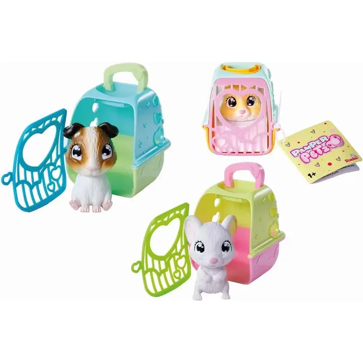 Simba Pamper Petz Mini Knabberer, 3-sortiert, Kuscheltier-Sets
