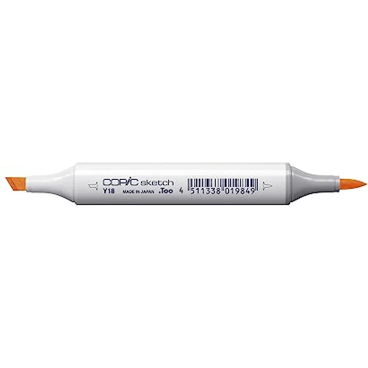 Copic Sketch Marker Typ Y - 18, Lightning Yellow, professioneller Pinselmarker mit Super-Brush- und Medium-Broad-Spitze – Bild 2