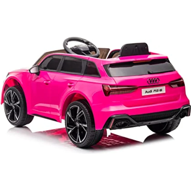 FINOOS Kinder Elektroauto A.U.D.I RS6 12V - Kinderauto mit 2,4 Ghz Rc Fernbedienung, Rosa – Bild 3