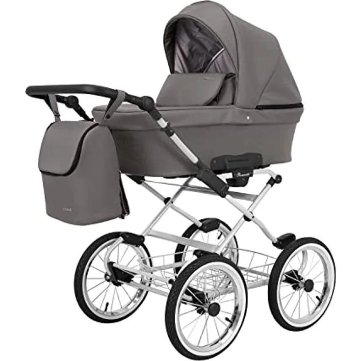 Kunert KUNERT Kinderwagen ROMANTIC retro Sportwagen Babywagen Babyschale Komplettset Kinder Wagen Set 1 in 1, sicher und bequem, blau