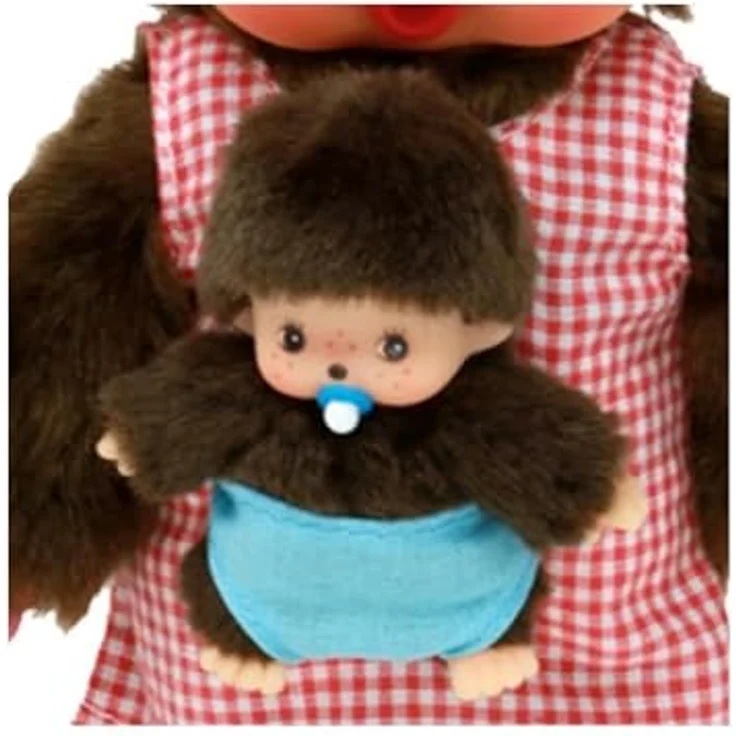 BANDAI Monchhichi Mama & Baby Plüschtier, 20 cm, kultiges Kuscheltier aus den 80ern für Kinder und Erwachsene - SE243921 – Bild 5