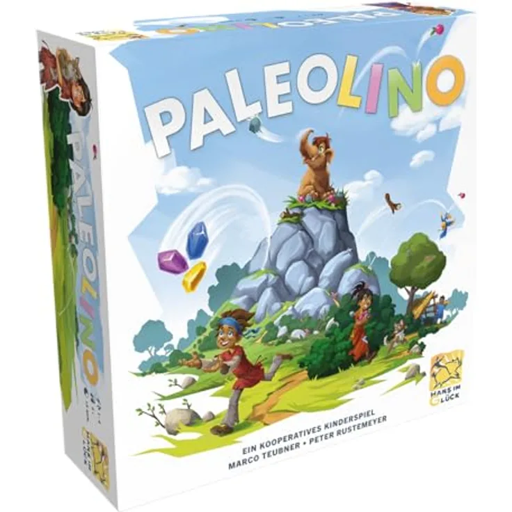 Hans im Glück Paleolino HIGD1032, kooperatives Strategiespiel für Kinder mit 3D-Berg und Bauplätzen