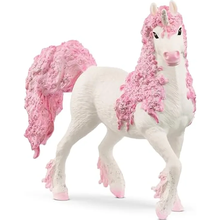 Schleich Blüten Einhorn Stute (70831), bezauberndes Einhorn mit blütenverzierter Mähne und weißem Fell, bayala 14 x 4,5 x 11,9 cm