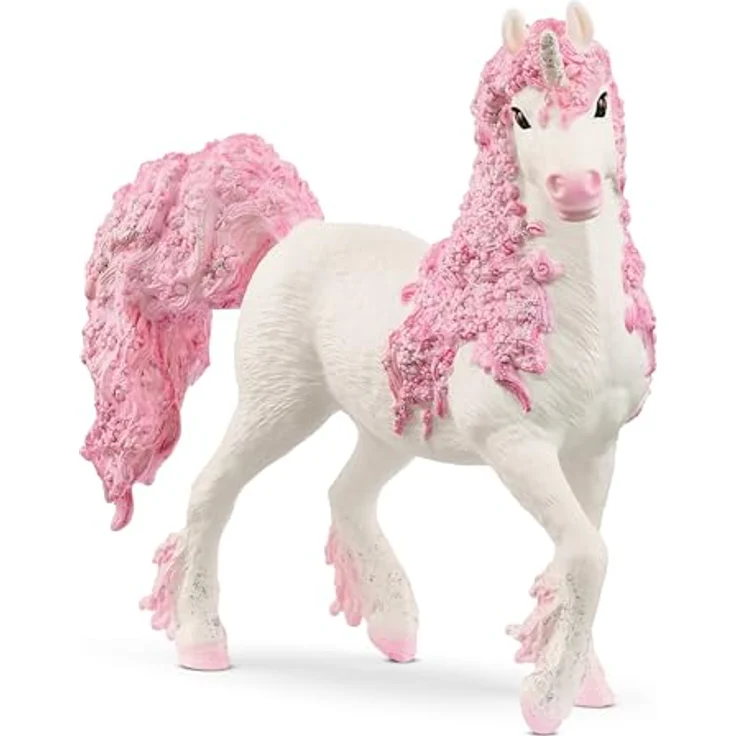Schleich Blüten Einhorn Stute (70831), bezauberndes Einhorn mit blütenverzierter Mähne und weißem Fell, bayala 14 x 4,5 x 11,9 cm – Bild 1