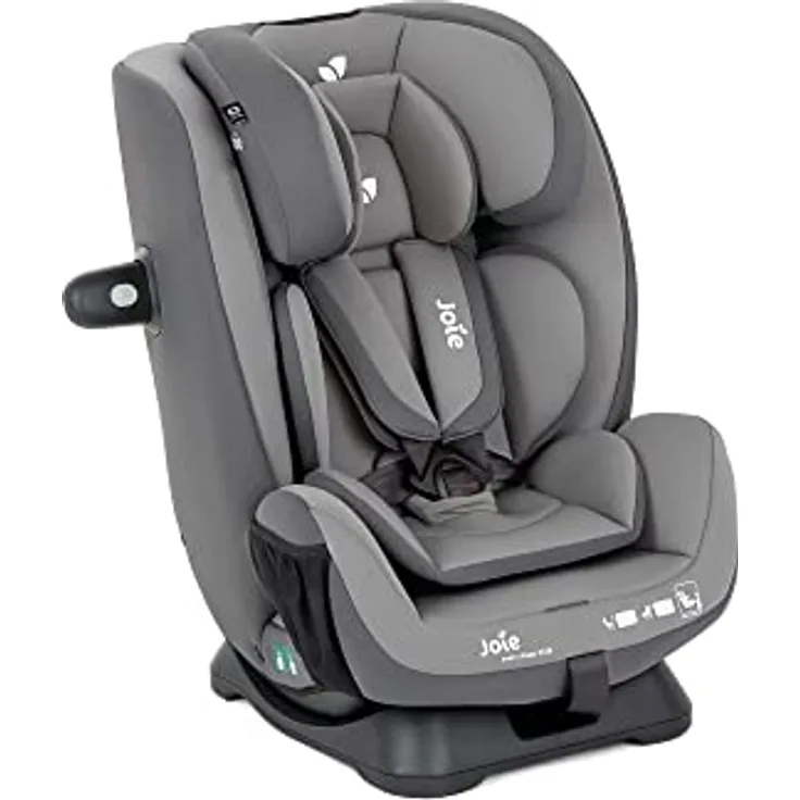 Joie Every Stage, Kindersitz für 0-12 Jahre, ECE R129/i-Size Norm, mit verstärktem Seitenaufprallschutz, ergonomischem Design, grau