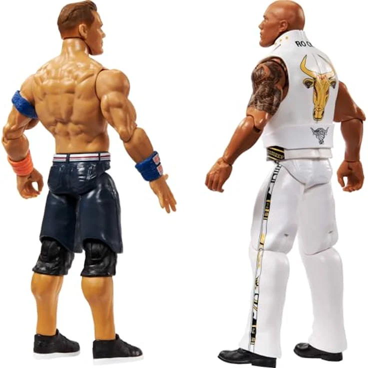 Mattel WWE Championship Showdown Actionfiguren 2er-Pack mit The Rock & John Cena, 15,2 cm, mit Zubehör und 10 Gelenkpunkten – Bild 4