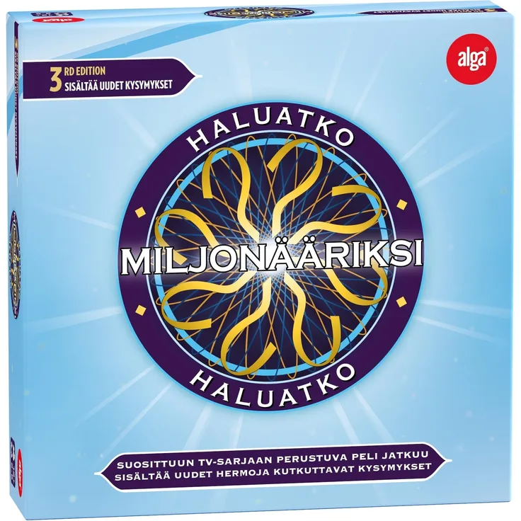 Alga Haluatko Miljonääriksi 3rd Edition - Brettspiel mit 800 neuen Fragen und 3 Jokern