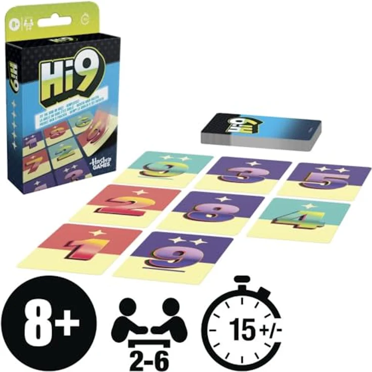 Hasbro Gaming Hi9 Kartenspiel - strategisches Familienspiel für 2-6 Spieler, ab 8 Jahren, Spielzeit 15 Min. – Bild 5