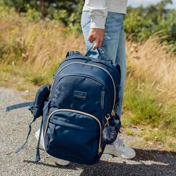Beckmann Norway Schulrucksack Sport Air, ergonomischer Rucksack mit 30 Liter Volumen, grün, wasserabweisendes Material aus recycelten PET-Flaschen – Bild 9