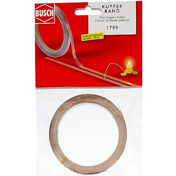 Busch 1799 Kupferband, selbstklebend, 1 Stück für Modellbau Zubehör – Bild 1