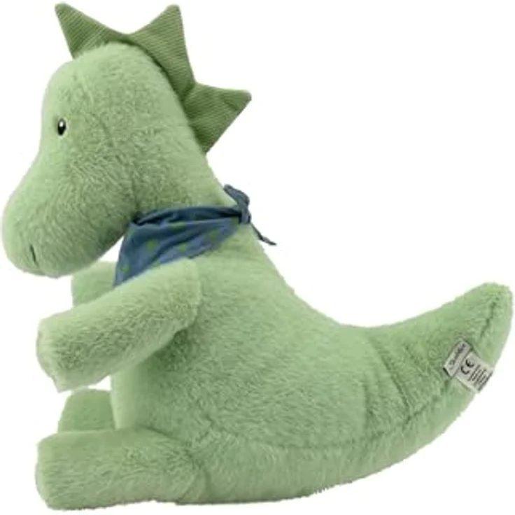 Sterntaler Kuscheltier S Dino Rexi, flauschiges Spielzeug mit Rassel, pudergrün – Bild 5