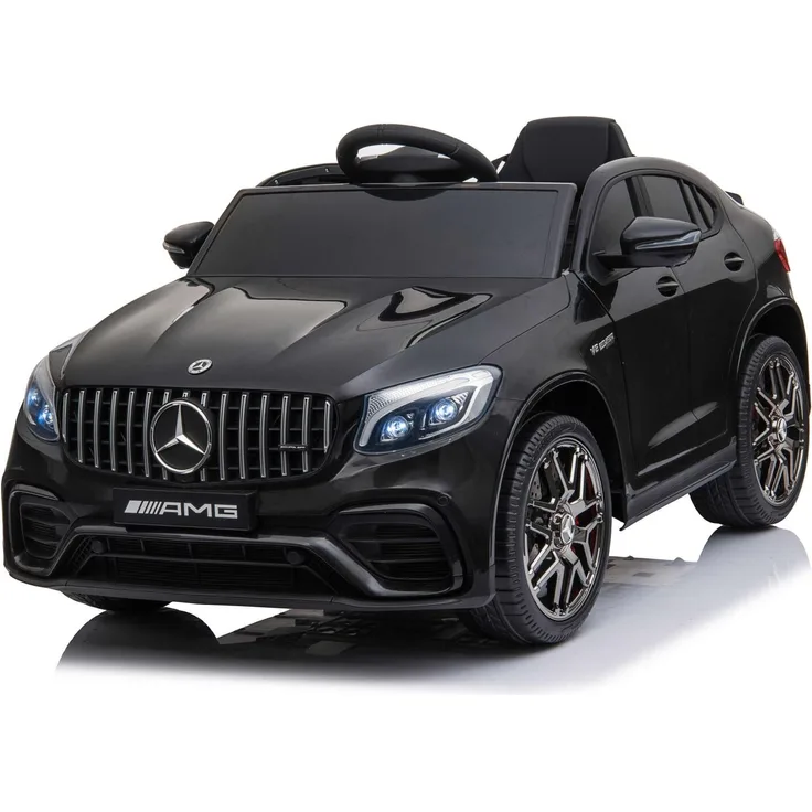 schnaeppchenmeile-online Kinder Elektroauto Mercedes Benz GLC63, 12V Motoren, LED-Beleuchtung, Musikmodul, Fernbedienung, schwarz