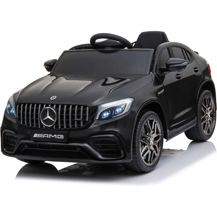 schnaeppchenmeile-online Kinder Elektroauto Mercedes Benz GLC63, 12V Motoren, LED-Beleuchtung, Musikmodul, Fernbedienung, schwarz
